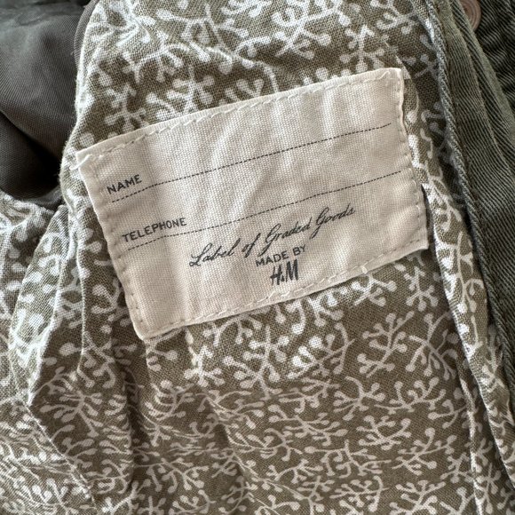 H&M Toddler Olive Green Utility Jacket EUC Sz 12-18 mos - Picture 3 of 7